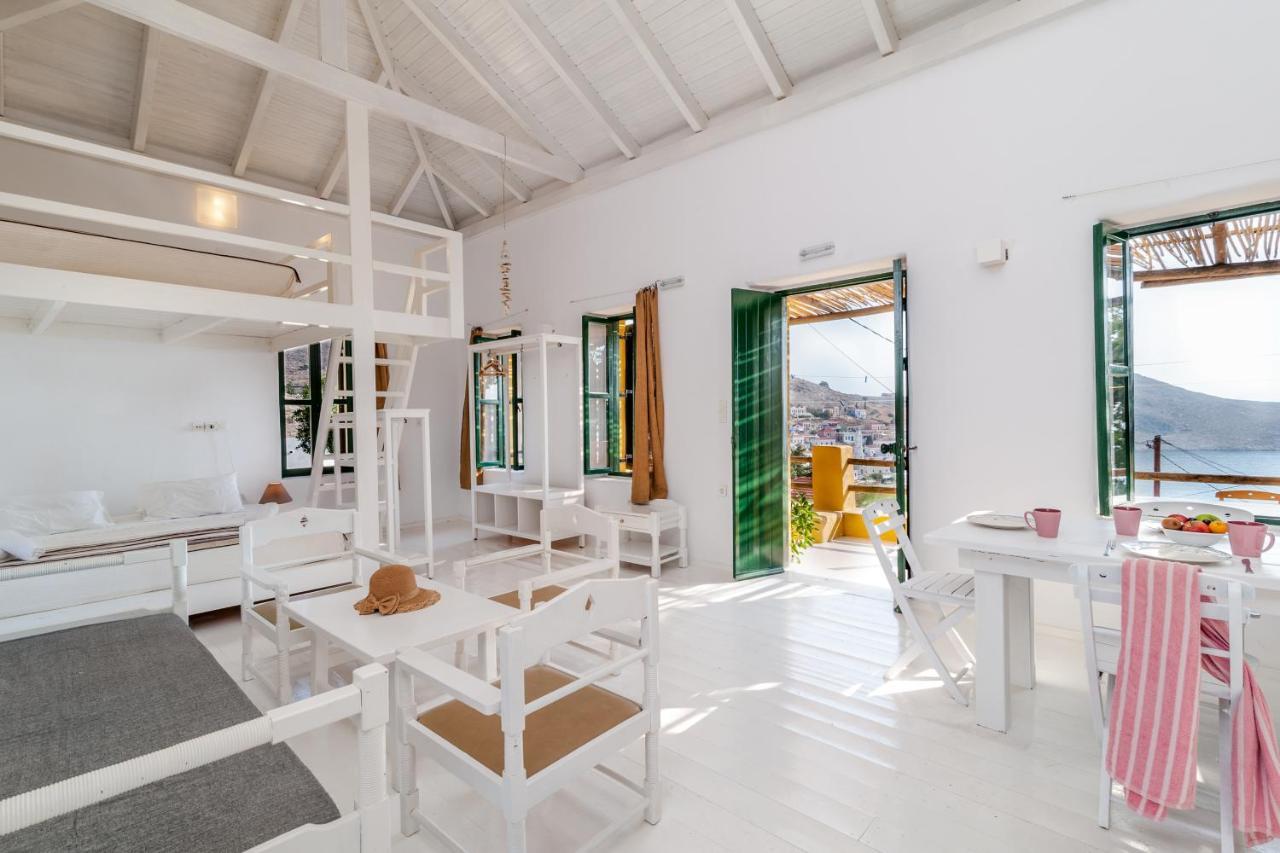 Atlantis Houses Chalki Town Exterior foto