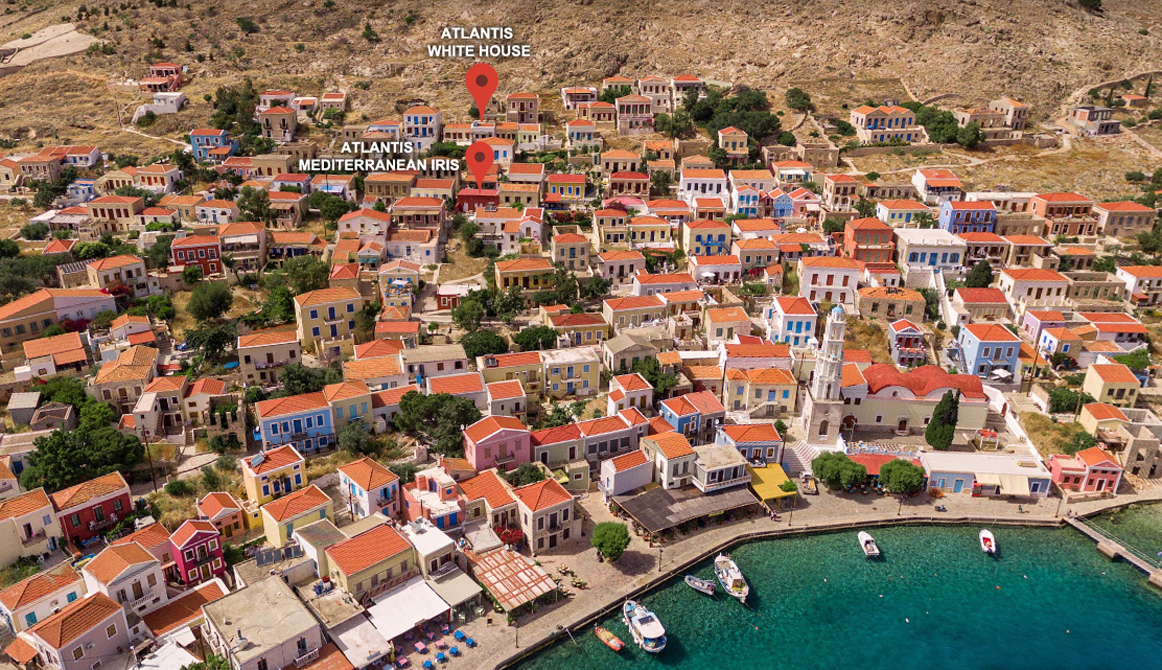 Atlantis Houses Chalki Town Exterior foto